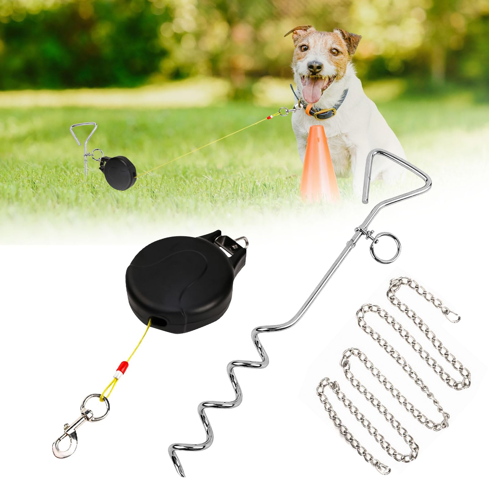 Dog tei with Tie-out Stake